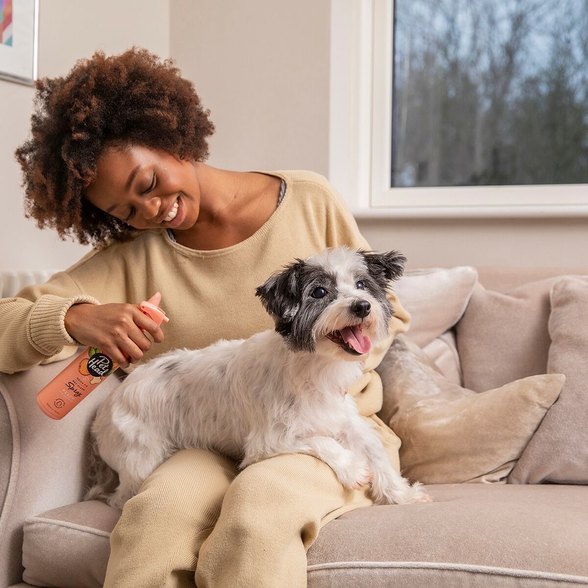 2-i-1 schampo och balsam Pet Head Quick Fix Persika